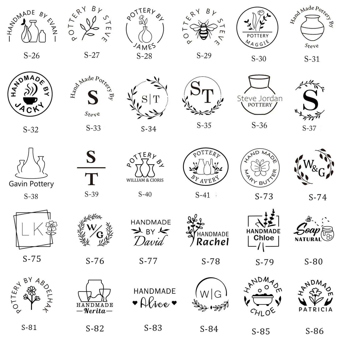 Custom Pottery Stamp For Clay, Personalize Pottery Stamp with Your Own Design Letter Clay Tools ,Pottery Stamps, Gift For Potters