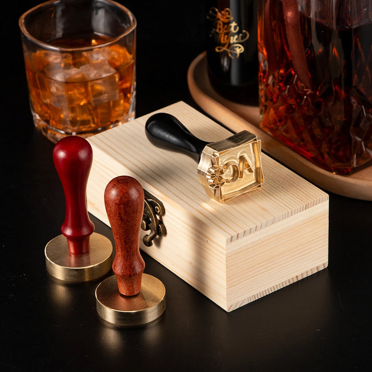 Custom Ice Cube Stamp, Personalized Ice Stamp with Handle