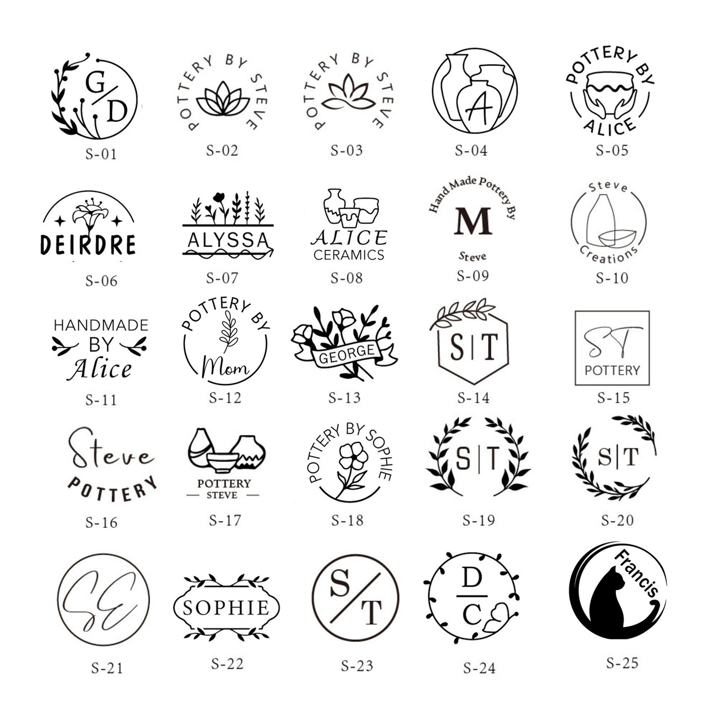 Custom Pottery Stamp For Clay, Personalize Pottery Stamp with Your Own Design Letter Clay Tools ,Pottery Stamps, Gift For Potters