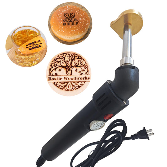 200W Custom Electric Branding Iron for Food, Temperature Controlled Burger Burning Stamp, Letter Branding Iron Personalized Stamp for Food Leather
