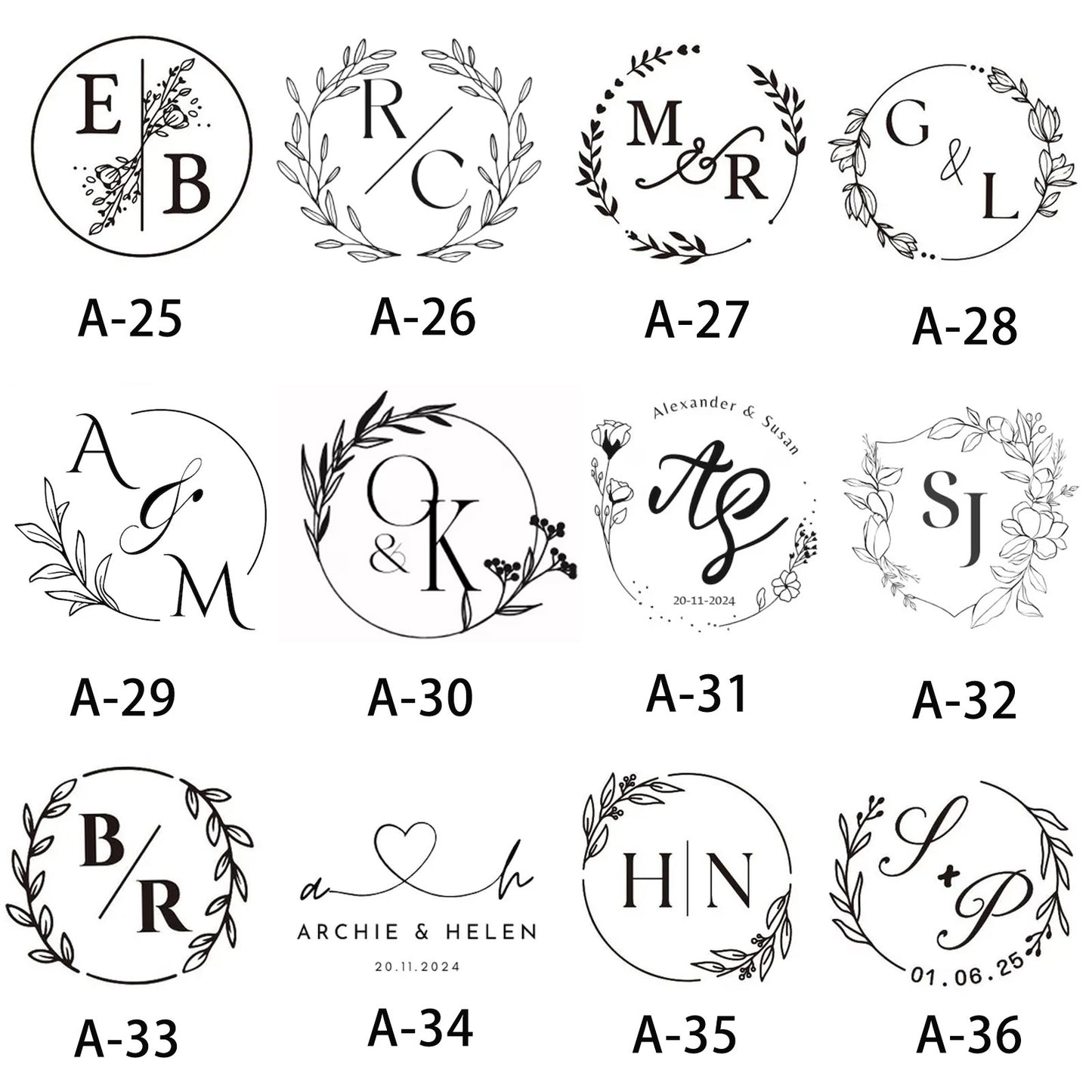 Custom Wedding Embosser, Personalized Logo Embosser for Envelope, Napkin and Invitation Card, Stain Steel Embosser for Name, Monogram and Initials
